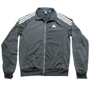 Adidas Men’s 3-Stripes Full Zip Black Tack Jacket Size Small
